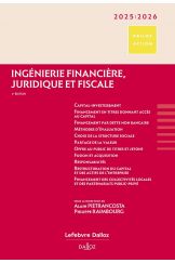 Ingénierie financière, juridique et fiscale 2025/2026