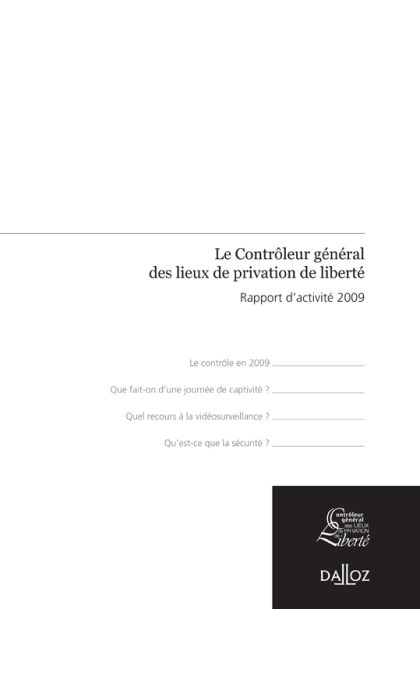 Rapport du contrôleur général des lieux de privation de liberté 2009