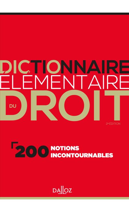 Dictionnaire élémentaire du droit