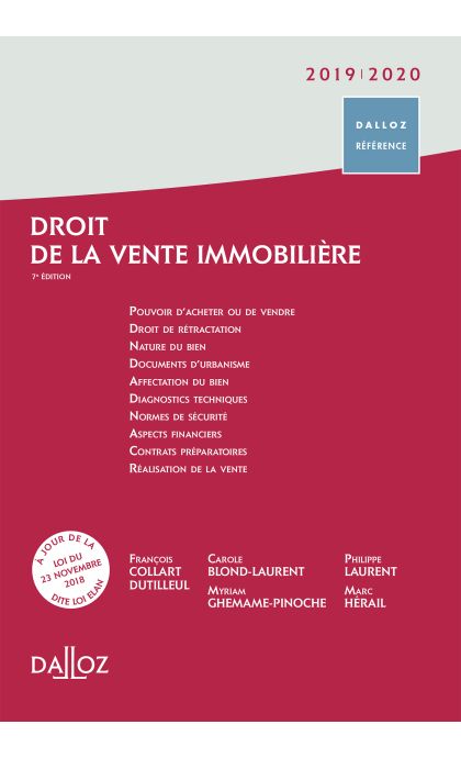 Droit de la vente immobilière 2019/20