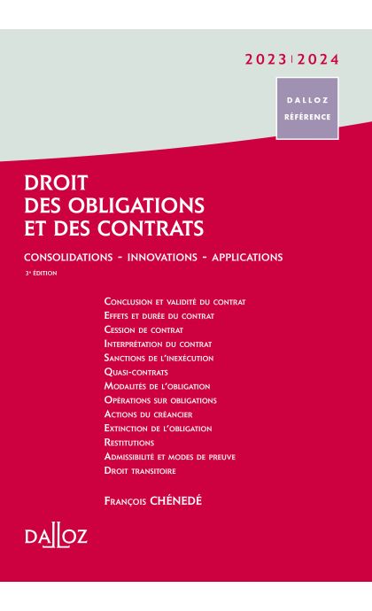 Droit des obligations et des contrats 2023/24