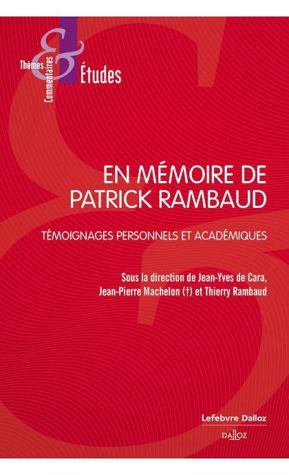 Hommage à Patrick Rambaud