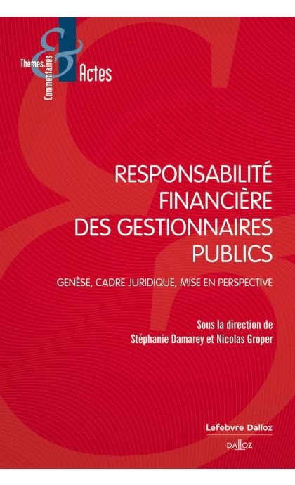 Responsabilité financière des gestionnaires publics