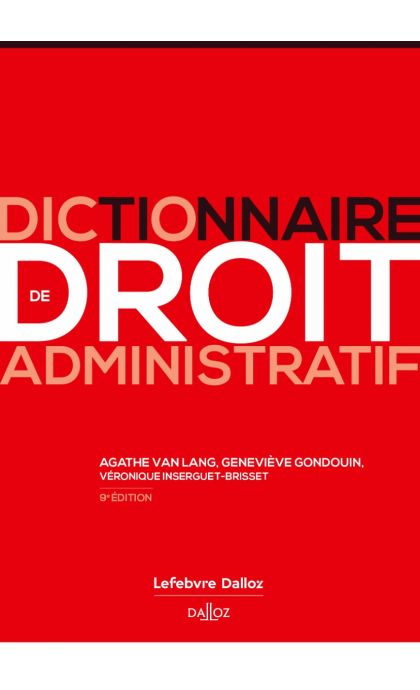 Dictionnaire de droit administratif