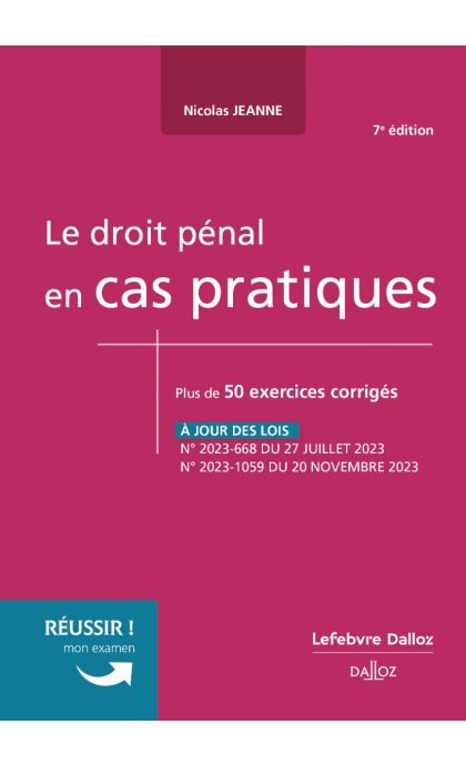 Le droit pénal en cas pratiques