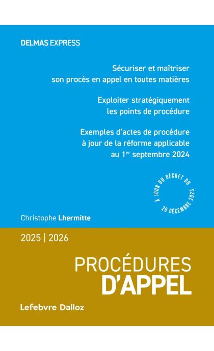 Procédures d'appel 2025/2026