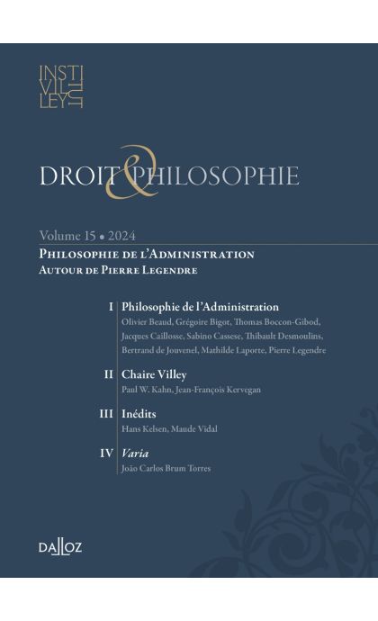 Droit & Philosophie. Volume 15